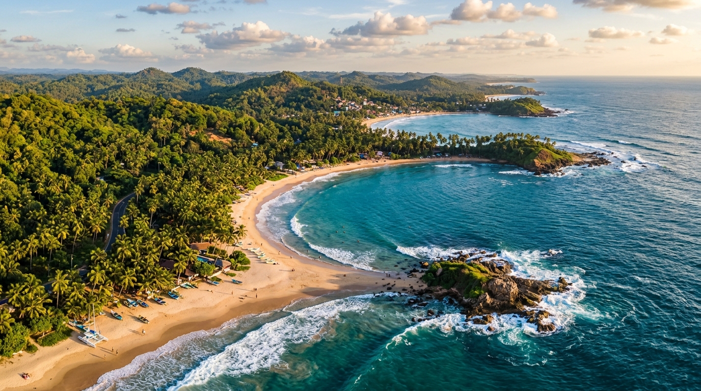Beautiful tropical beach in Sri Lanka