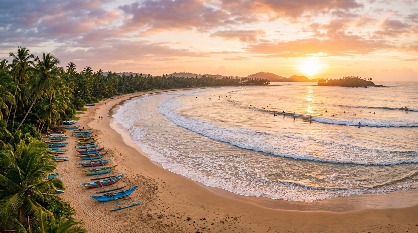 Weligama Beach in Sri Lanka